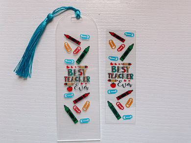 Best teacher ever- bookmark decal