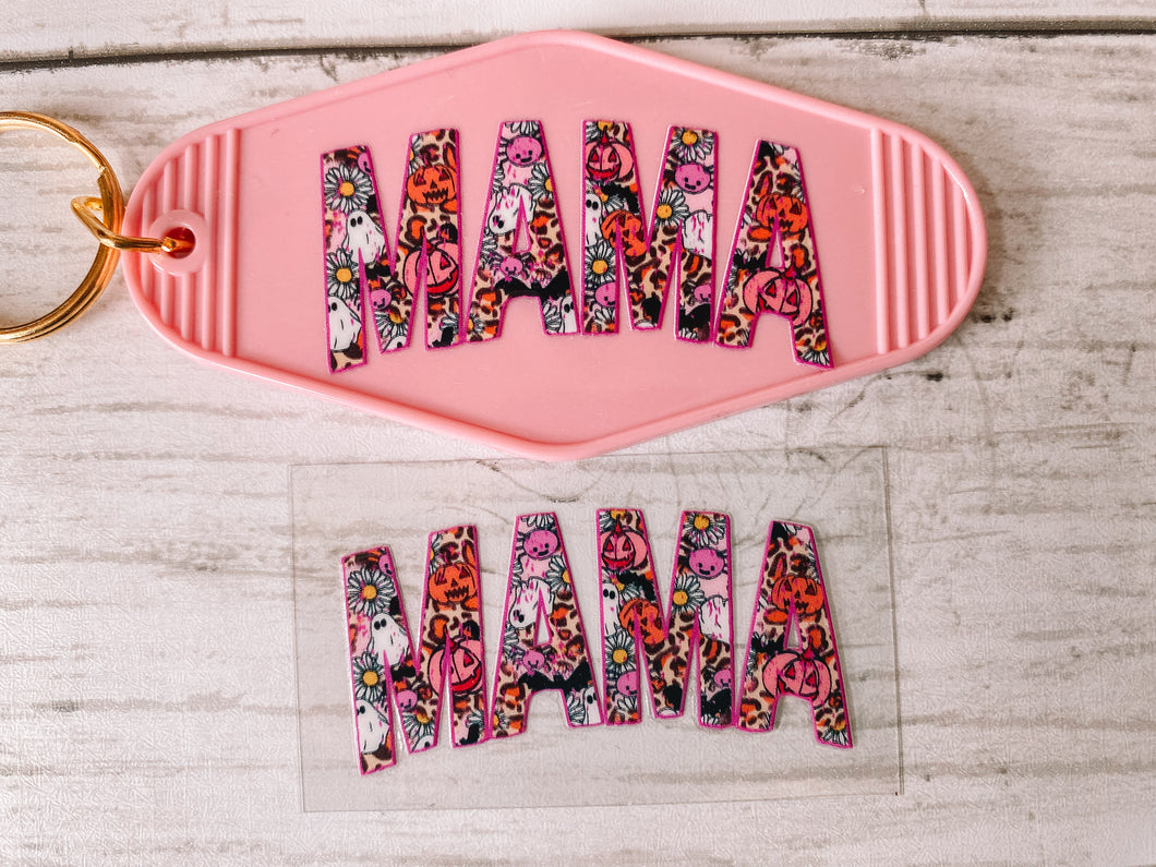 MAMA mini ghosts & pink pumpkins (set of 4 mini decals)