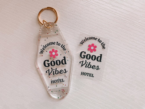 Welcome to the Good Vibes Hotel (set of 4 mini decals)