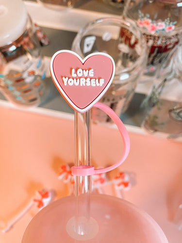 Love yourself- Straw Topper