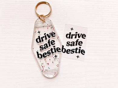 Drive safe bestie- set of 4 mini decals