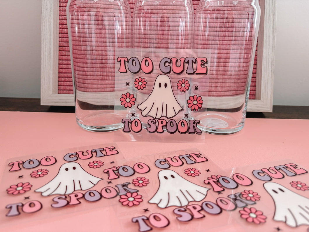 Too cute to spook- decal