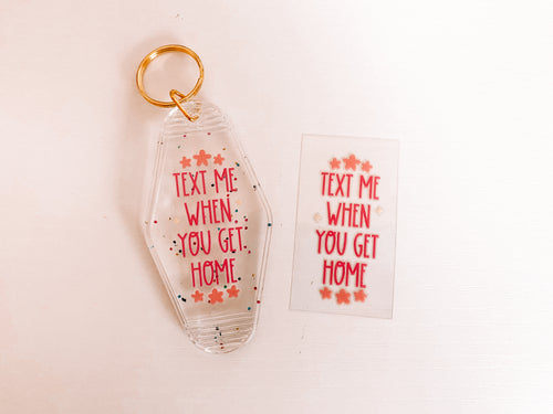 Text me when you get home (set of 4 mini decals)