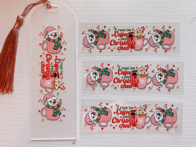 Coffee & Christmas cheer- bookmark decal