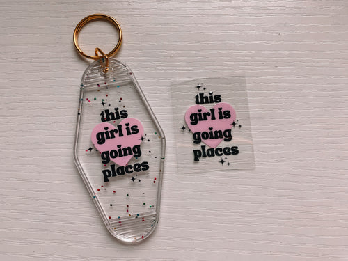 This girl is going places (set of 4 mini decals)