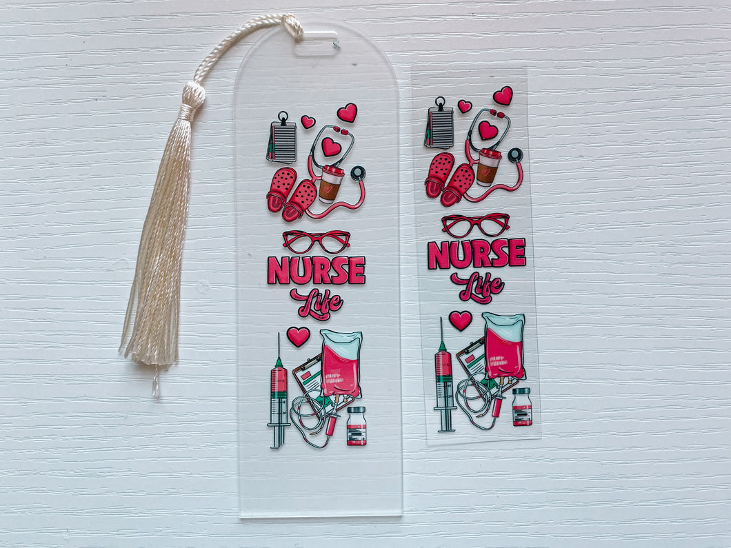 Nurse life- bookmark decal