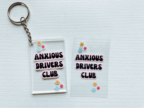 Anxious drivers club- set of 4 mini decals