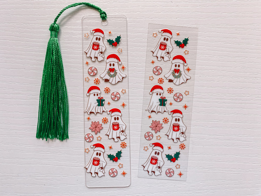 Holiday Boo- bookmark decal