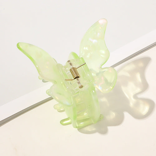 Light Baby green butterfly clip