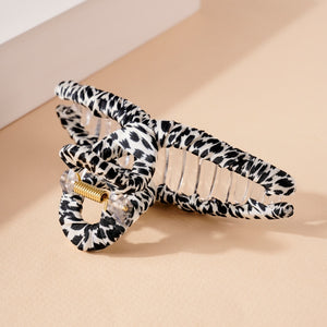Animal Print wrapped hair claw