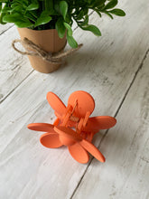 Load image into Gallery viewer, Flower hair claw - summer orange