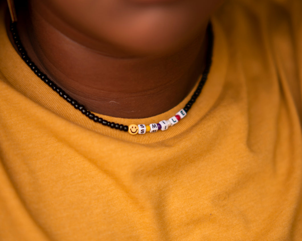 Smile beaded necklace