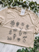 Load image into Gallery viewer, Plant doodle tee - Sand color