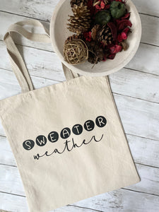Sweater Weather tote bag