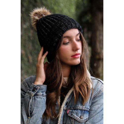 Chloe pom pom beanie